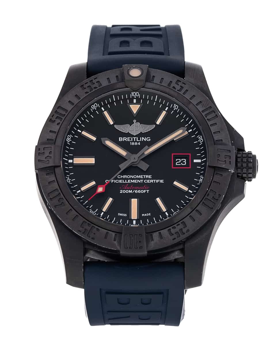 Breitling Avenger Blackbird Black Baton Dial